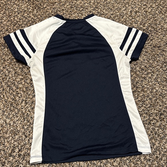 Houston Texans Navy and White Majestic NFL Women's Top Metallic Rhinestones Sz S - Picture 7 of 7